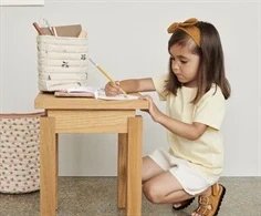 Liewood peach/sea shell mix quiltet kurv Faye